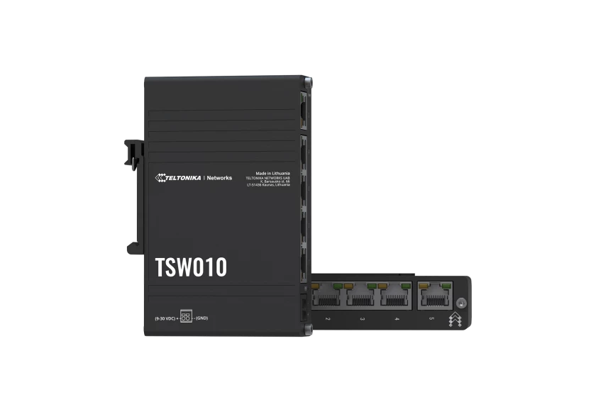 eltonika TSW010 industrial Ethernet switch with five 10/100 Mbps ports