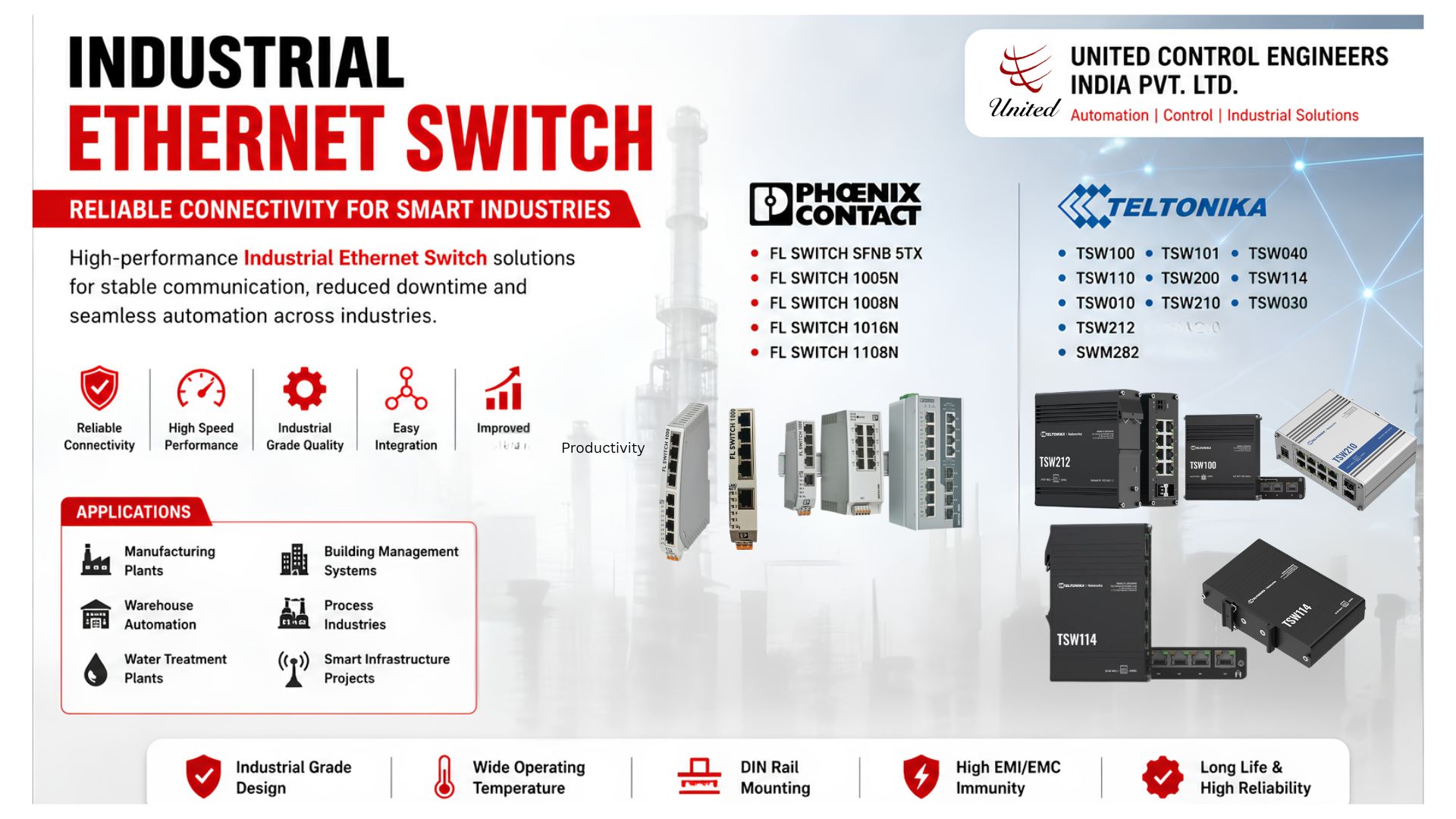 Industrial Ethernet switches - United Control Engineers India Pvt. Ltd.